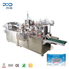 Auto Four Side Seal Wet Wipes Machine Single Baby Wet Wipe Making Packing Machine